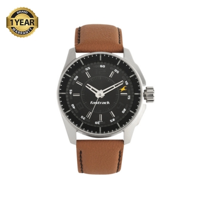 Picture of Fastrack 3089SL05 Analog Black Dial Leather Watch for Guys