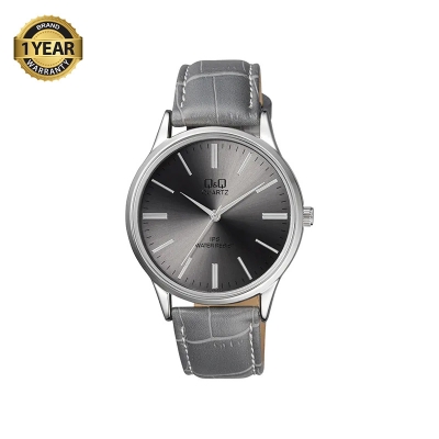 Picture of Q&Q C214J322Y Grey Dial Leather Belt Watch for Men