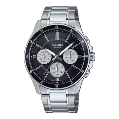 Picture of Casio Enticer Multifunction Silver Chain Watch MTP-1374D-1A3VDF