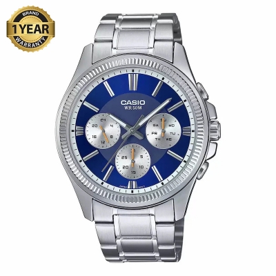 Picture of Casio MTP-1375D-2A1VDF Enticer Multifunction Silver Chain Watch