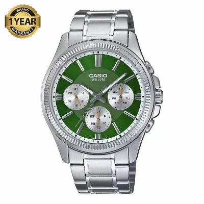 Picture of Casio MTP-1375D-2A2VDF Enticer Multifunction Silver Chain Watch