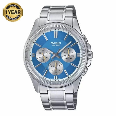 Picture of Casio MTP-1375D-3AVDF Enticer Multifunction Silver Chain Watch