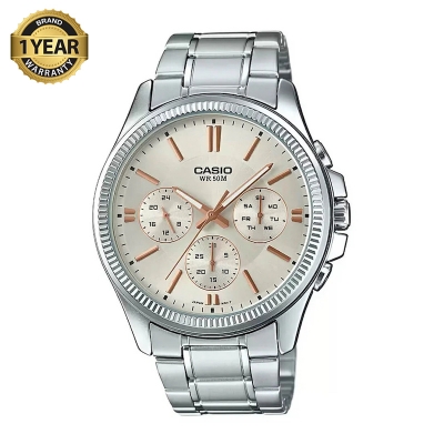 Picture of Casio MTP-1375D-7A2VDF Enticer Multifunction Silver Chain Watch