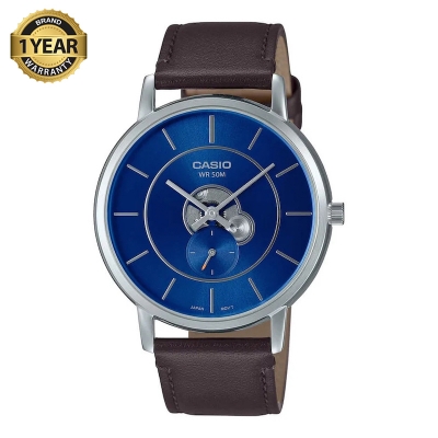 Picture of Casio MTP-B130L-2AVDF Enticer Side Second Leather Belt Watch