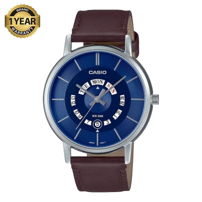 Picture of Casio Standard Day Date Leather Belt Watch MTP-B135L-2AVDF