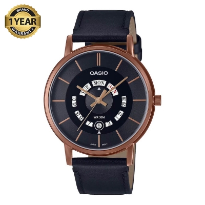 Picture of Casio Standard Day Date Leather Belt Watch MTP-B135RL-1AVDF