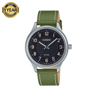 Picture of Casio Standard MTP-B160L-1B1VDF Green Leather Watch
