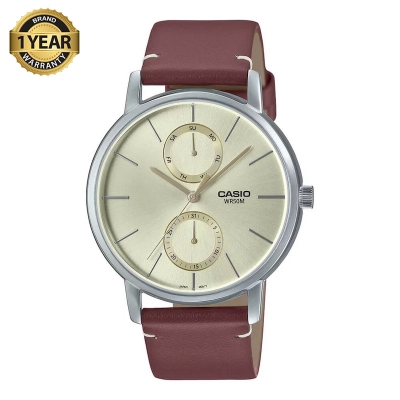 Picture of Casio Enticer Day Date Leather Belt Watch MTP-B310L-9AVDF