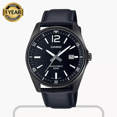 Picture of Casio Enticer MTP-E170BL-1BV Leather Black Dial Men's Watch