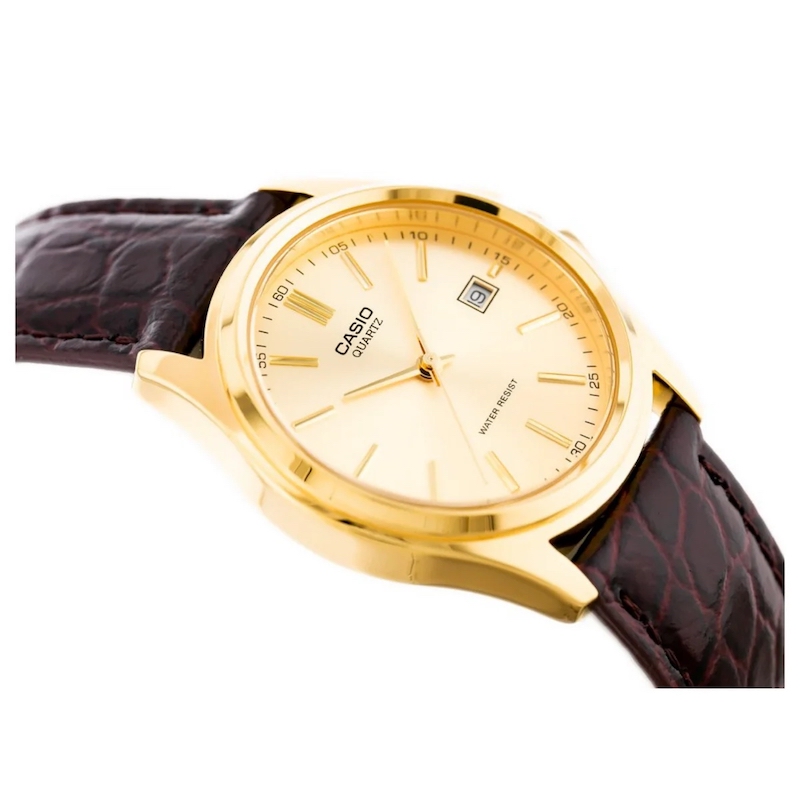 Picture of Casio Enticer Date Golden Leather Belt Watch MTP-1183Q-9ADF