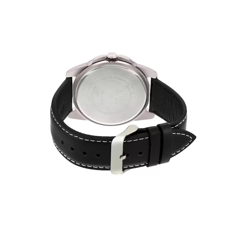 Picture of Casio Enticer Date Silver Leather Belt Watch MTP-1314L-8AVDF