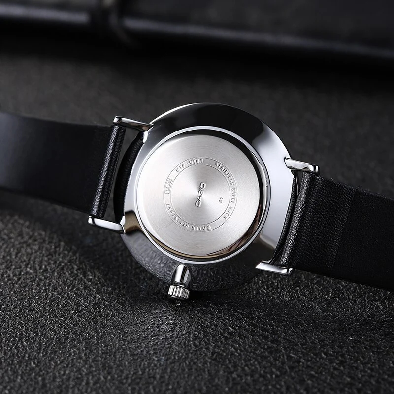 Picture of Casio MTP-VT01L-1B2UDF Minimalistic Black Dial Leather Belt Watch for Men