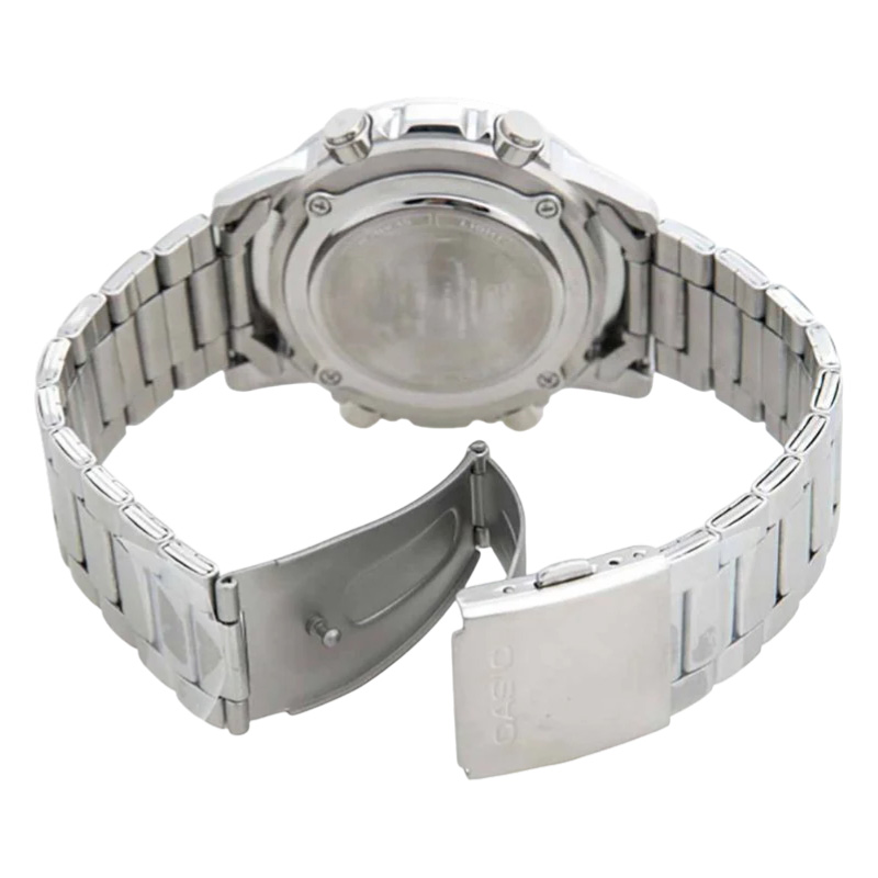 Picture of Casio AMW-880D-1AVDF Illuminator Dual Time Stainless Steel Chain Watch