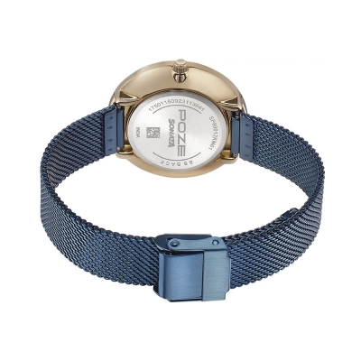 Picture of Sonata Poze Blue Dial Blue Metal Strap Watch for Women (SP80012KM01)