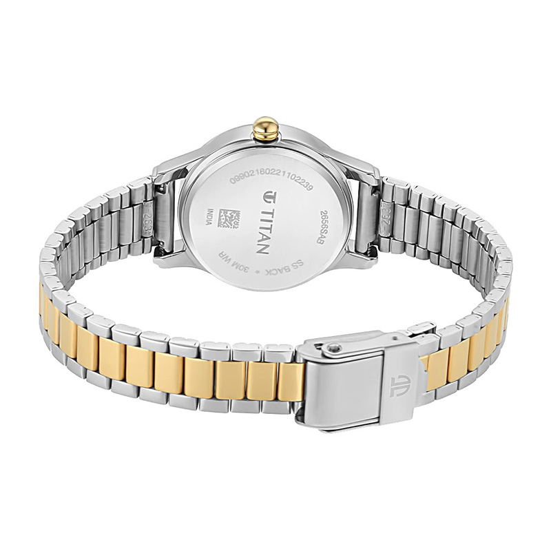 Picture of Titan 2656BM01 Lagan Silver Dial Women Watch With Metal Strap