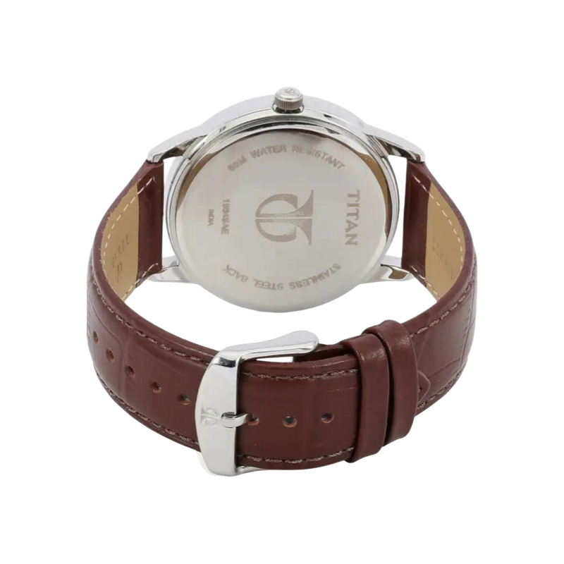 Picture of Titan 1584SL04 Analog with Date Brown Dial Leather Watch for Men