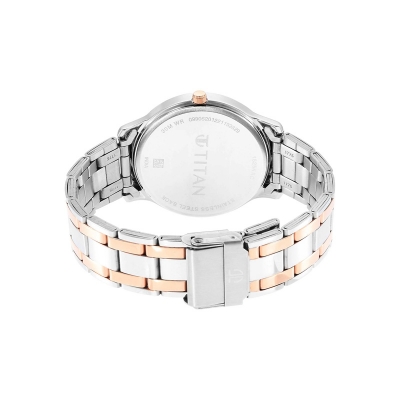 Picture of Titan 1825KM02 Black Dial Dual Tone Stainless Steel Watch for Men