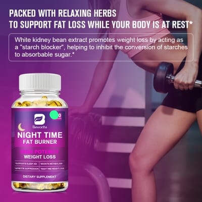 Picture of Bitami Night Time Slimming Fat Burner Capsules Support Weight Loss Appetite Suppression Powerful Boost Metabolism for Men and Women