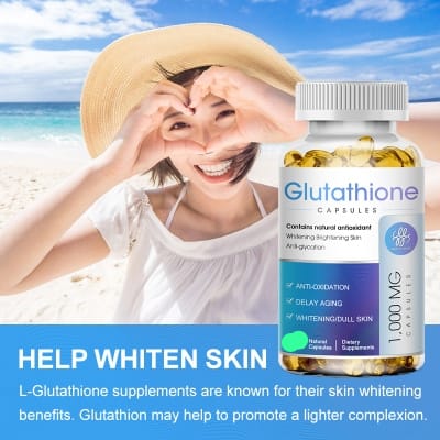 Picture of Glutathione Capsules (bitami) Powerful Whitening 1000mg to Reduce Dull Skin L-Glutathione Supplement  with Collagen Whitening Antioxidant Anti-Aging Boosting Immunity Capsules