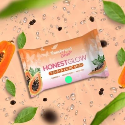 Picture of Honest Glow Kojic Papaya Soap Bar Skin Brightening Soap Kojic soap papaya soap 70g