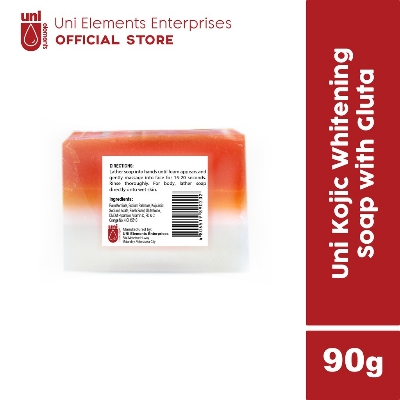 Picture of Uni KOJIC with GLUTATHIONE skin Lightening Brightening Whitening Bar Soap with Kojic Acid and Papaya 90 gm