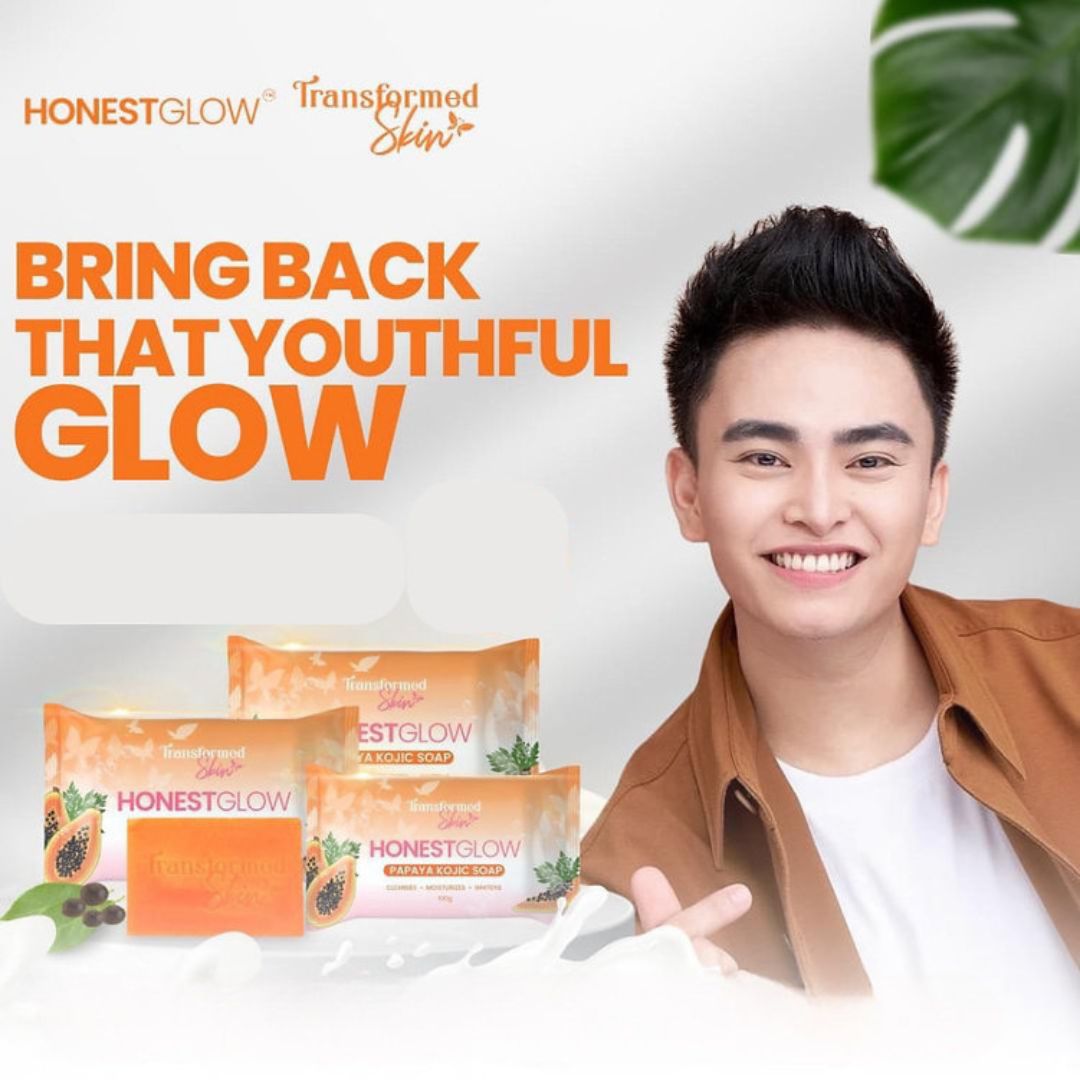Picture of Honest Glow Kojic Papaya Soap Bar Skin Brightening Soap Kojic soap papaya soap 70g