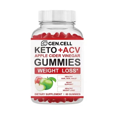 Picture of Keto+ Apple Cider Vinegar Weight Loss Gummies, Gen.Cell Brand,  Healthy Hair, Skin & Nails, Heart Support, Healthy Weight Loss