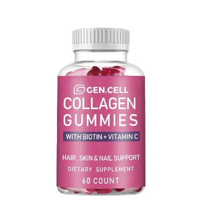 Picture of Collagen Gummies with Biotin and Vitamin C, Gen.Cell Brand, Promotes Skin elasticity and hydration, strengthens hair & nails, improve join health & flexibility, aids muscle recovery, boosts metabolism, supports heart & liver health