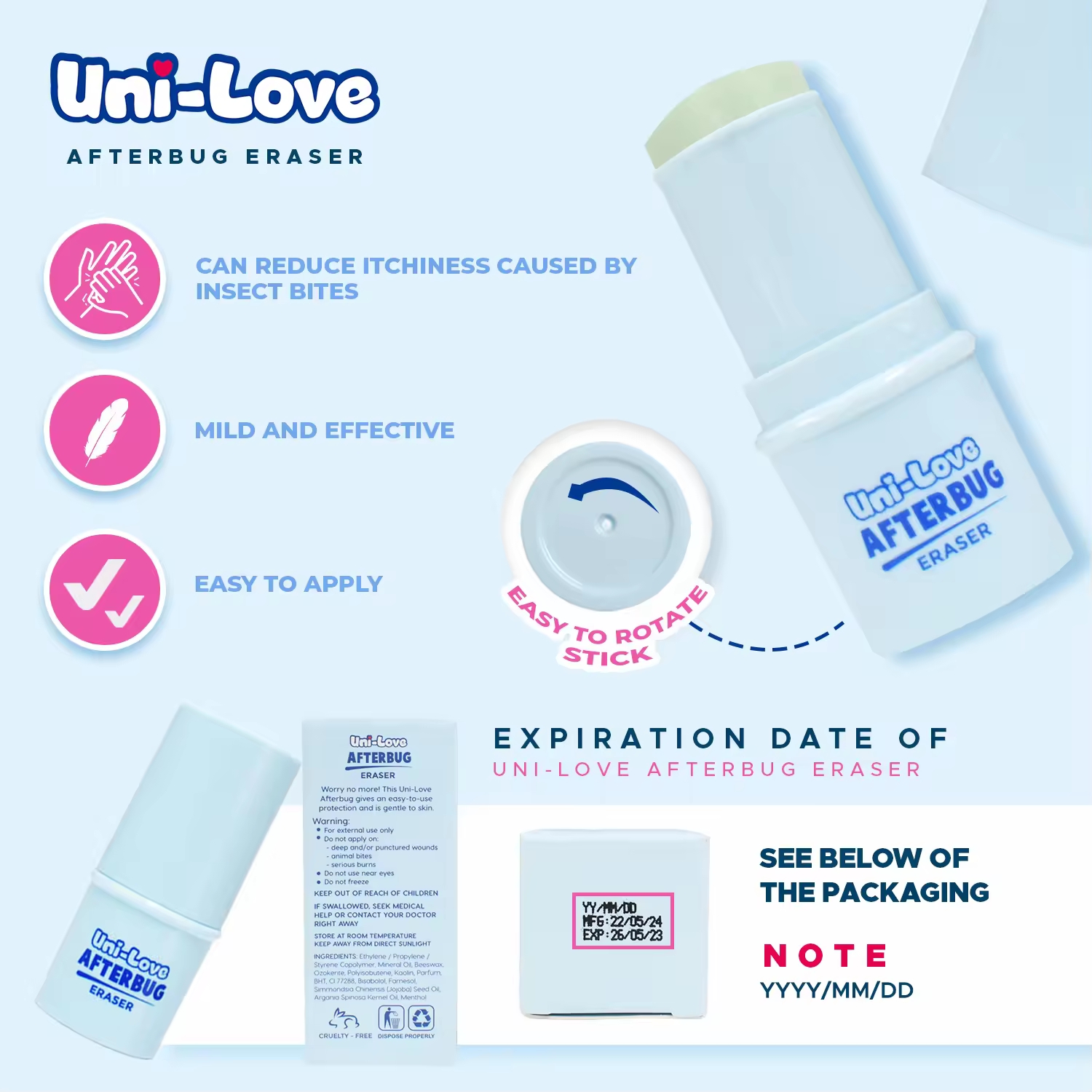 Picture of UniLove Afterbug Eraser 7g