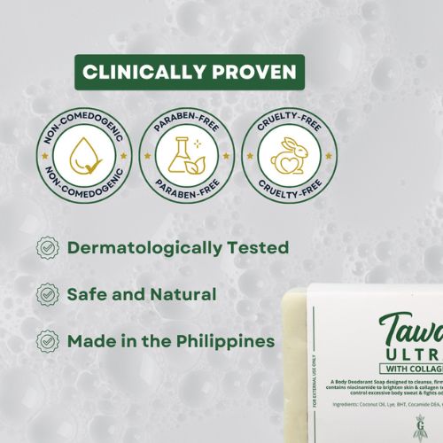 Picture of [ TAWAS DEODORANT SOAP FOR WHITENING ] Greenika TawasUltra Soap with Collagen with Whitening Soap Body Odor with Antibacterial Removes Body Odor & Underarm Odor Body Soap Whitening Tawas Soap Whitening Body Odor Treatment Soap Deodorant Soap
