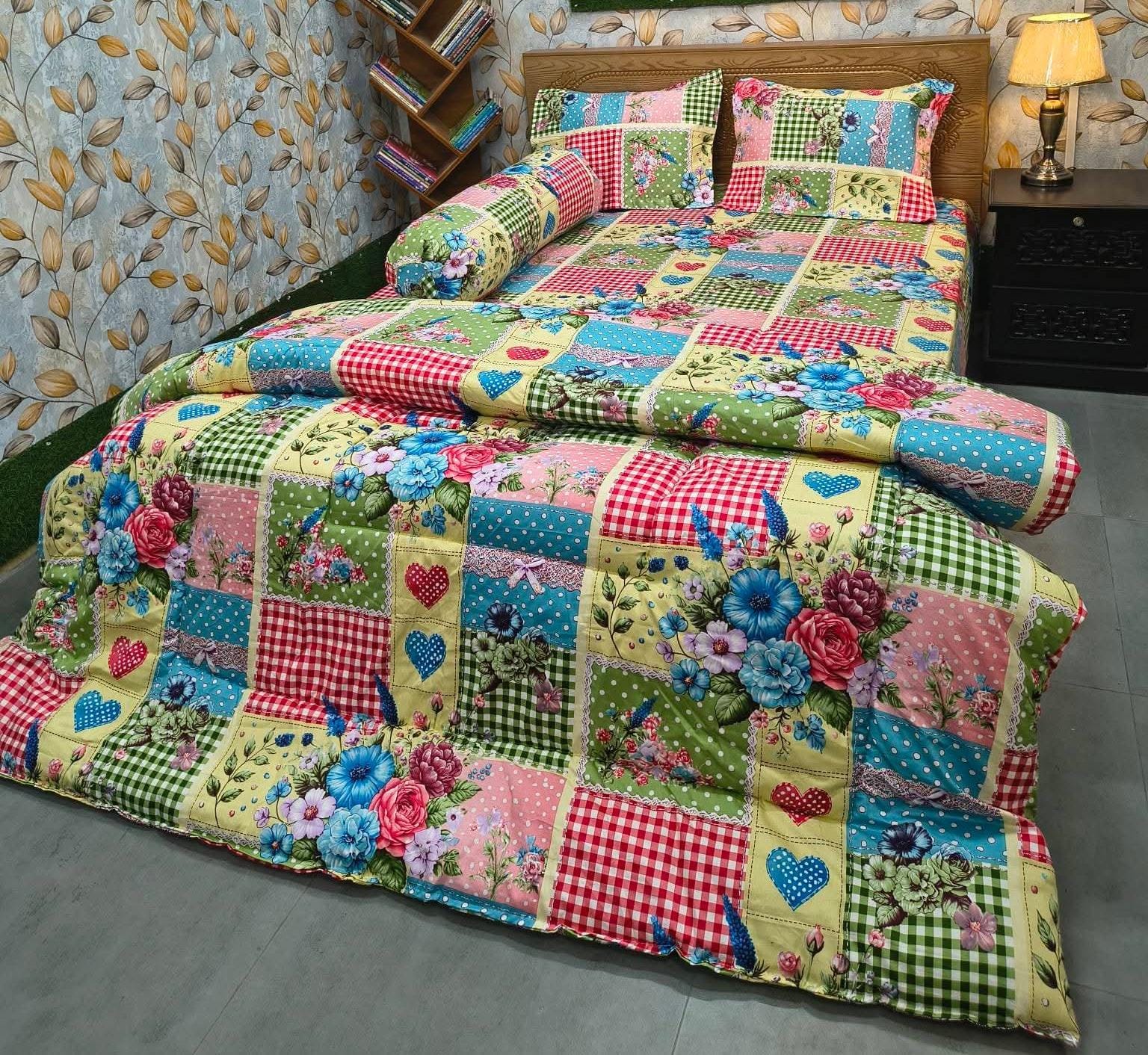 Picture of 5 In 1 Combo Twill Cotton  Comforter Set.   CFS-327