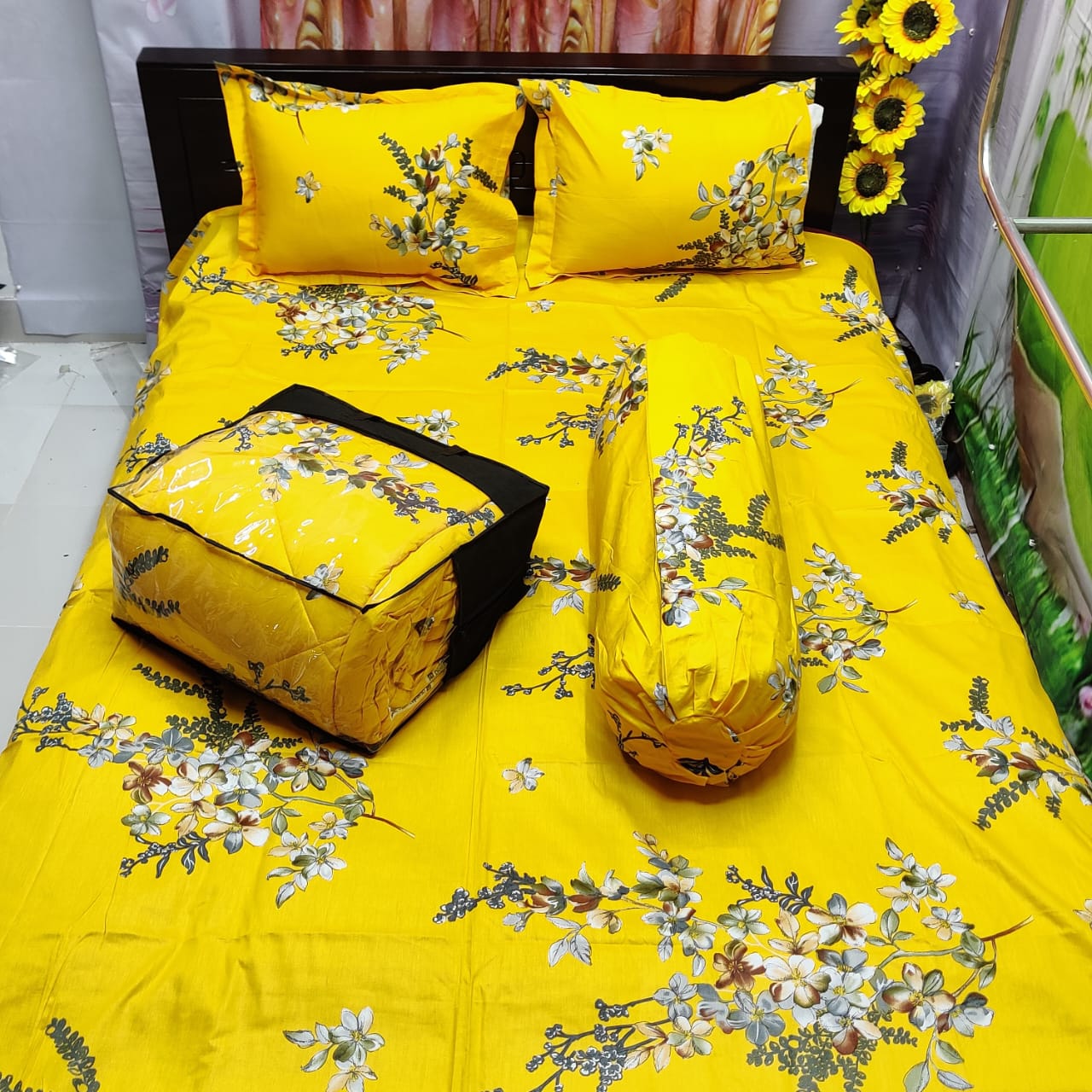 Picture of 5 In 1 Combo Twill Cotton  Comforter Set.   CFS-355