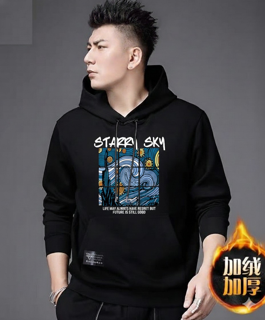 Picture of Mens Cotton Fabeic Hoodie For  H-465