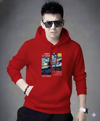 Picture of Mens Cotton Fabeic Hoodie For  H-494