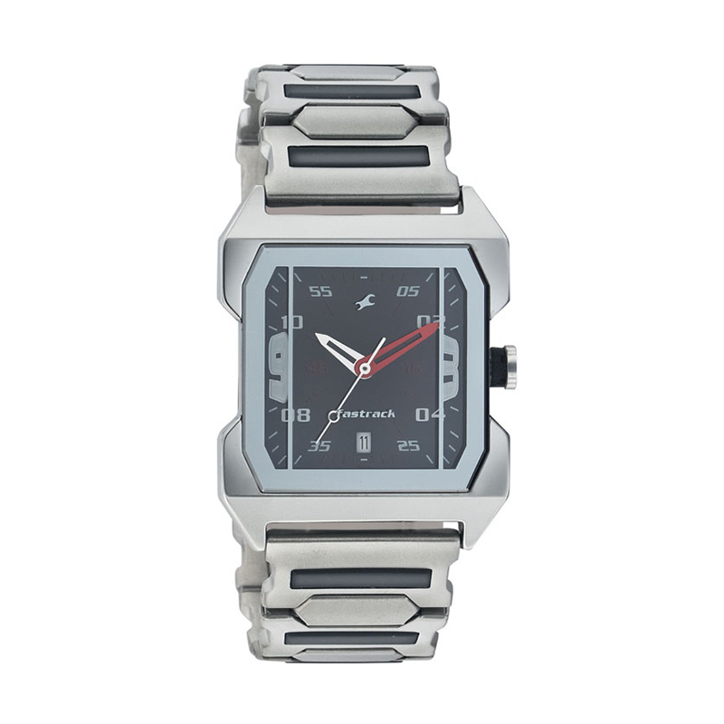 Picture of Sonata Black Rectangle Dial Black Strap Watch For Ladies