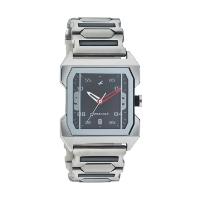 Picture of Sonata Black Rectangle Dial Black Strap Watch For Ladies