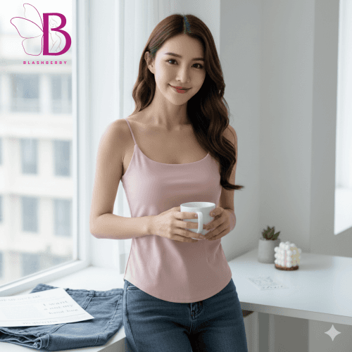 Picture of Women Padded Bra Tank Top Women Spaghetti Cami Top Vest Female Camisole With Built In Bra