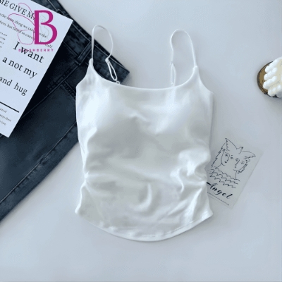 Picture of Women Padded Bra Tank Top Women Spaghetti Cami Top Vest Female Camisole With Built In Bra