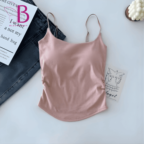 Picture of Women Padded Bra Tank Top Women Spaghetti Cami Top Vest Female Camisole With Built In Bra