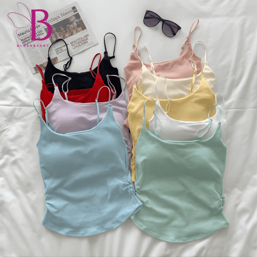 Picture of Women Padded Bra Tank Top Women Spaghetti Cami Top Vest Female Camisole With Built In Bra