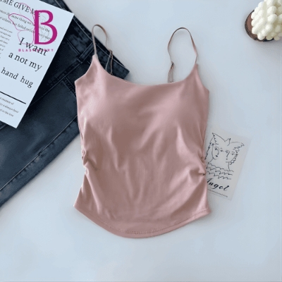 Picture of Women Padded Bra Tank Top Women Spaghetti Cami Top Vest Female Camisole With Built In Bra
