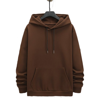 Picture of Winter Full Sleeves chocolate Hoodie For Men's