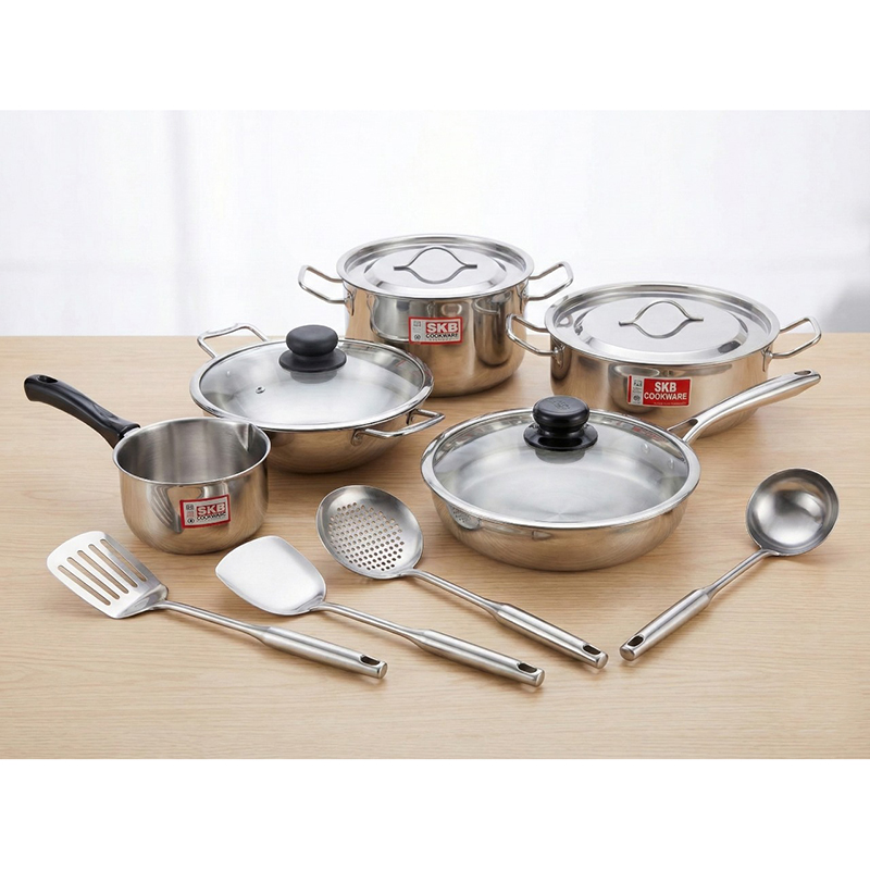 Picture of SKB Cookware Stainless Steel 13 piece Combo Set