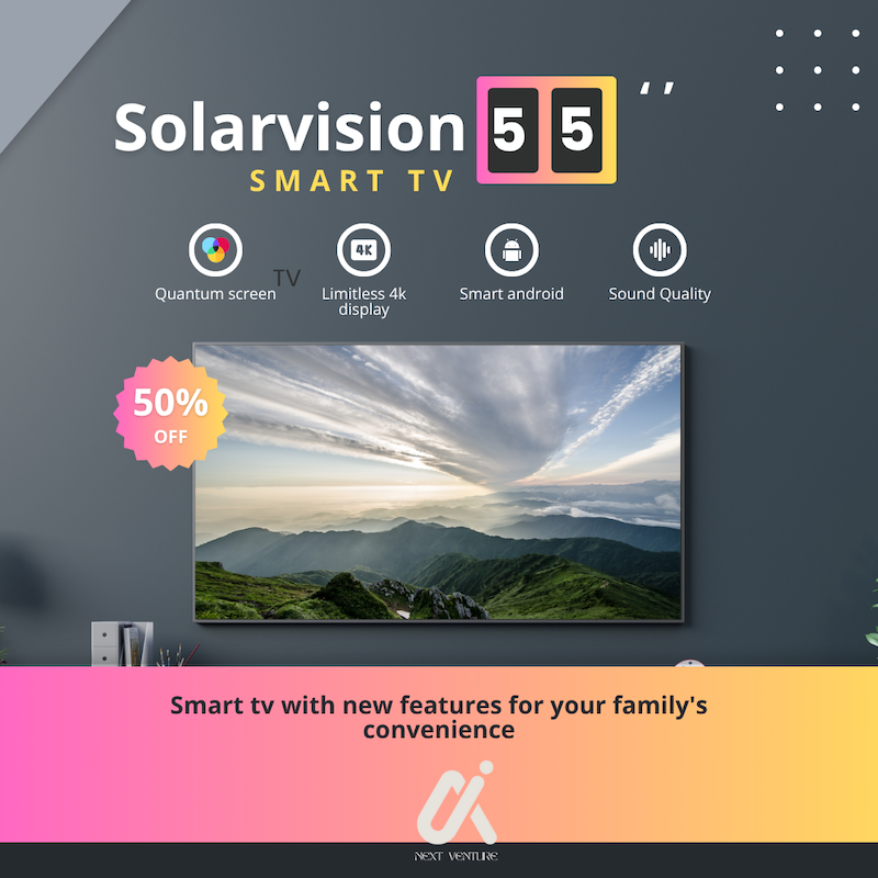 Picture of SOLARVISION 50″ 4K SMART VOICE TV-2GB