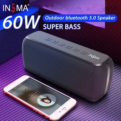 Picture of INSMA S600 Permium 60W Super Bass bluetooth 5.0 TWS TF Stereo Surround Outdoor Speaker