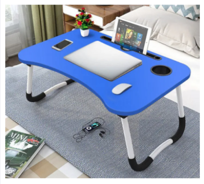 Picture of water proof table motun patlo portable laptop table for kids Computer Laptop Desk Small Foldable Multi-Function Bed Desk Simple Dormitory Lazy Table Bed with Laptop Table-Ivory