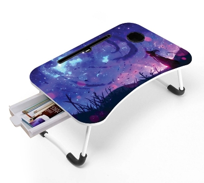 Picture of waterproof table most  unique  premium   portable study table kids study table kids item babys iteam man item women item girls tt Computer Laptop Desk Small Foldable Multi-Function Bed Desk Simple Dormitory Lazy Table Bed with Laptop Table-Multicolor