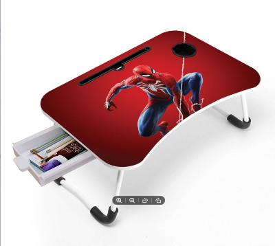 Picture of waterproof table most portable laptop table motu patlu  waterproof  stiker portable Motu Patlu laptop table for kids study and laptop use Computer Laptop Desk Small Foldable Multi-Function Bed Desk Simple Dormitory Lazy Table Bed with Laptop Table-Lavender