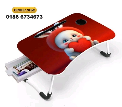 Picture of waterproof table most Unique  portable study table babys study table kids t Computer Laptop Desk Small Foldable Multi-Function Bed Desk Simple Dormitory Lazy Table Bed with Laptop Table-Multicolor