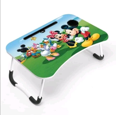 Picture of waterproof table funny emoji portable laptop table  and babys study  table for study Computer Laptop Desk Small Foldable Multi-Function Bed Desk Simple Dormitory Lazy Table Bed with Laptop Table-Beige